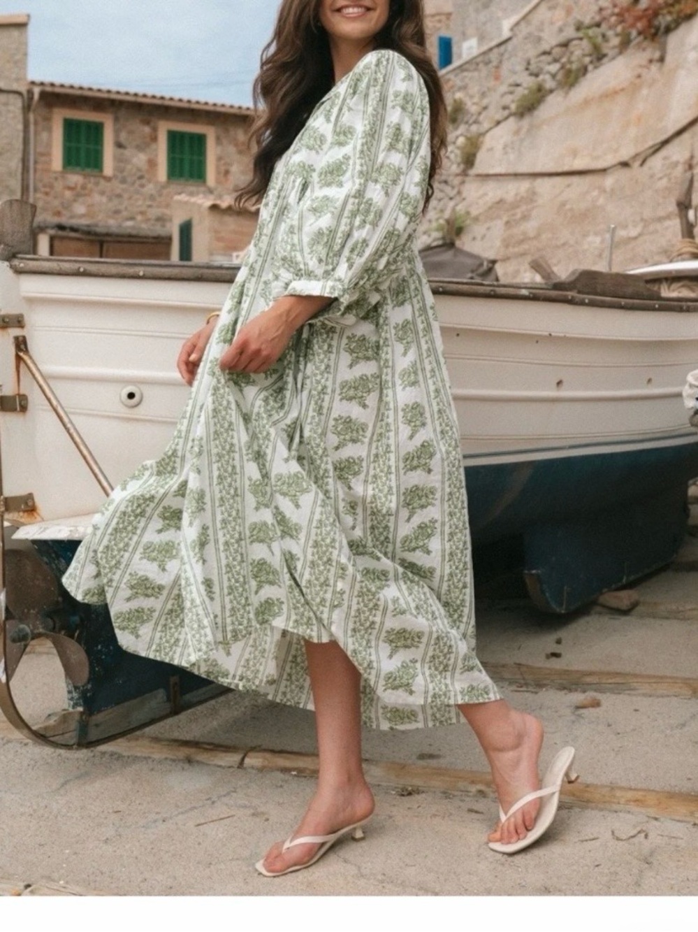 House of Sundar Liana Midi Dress in Fern